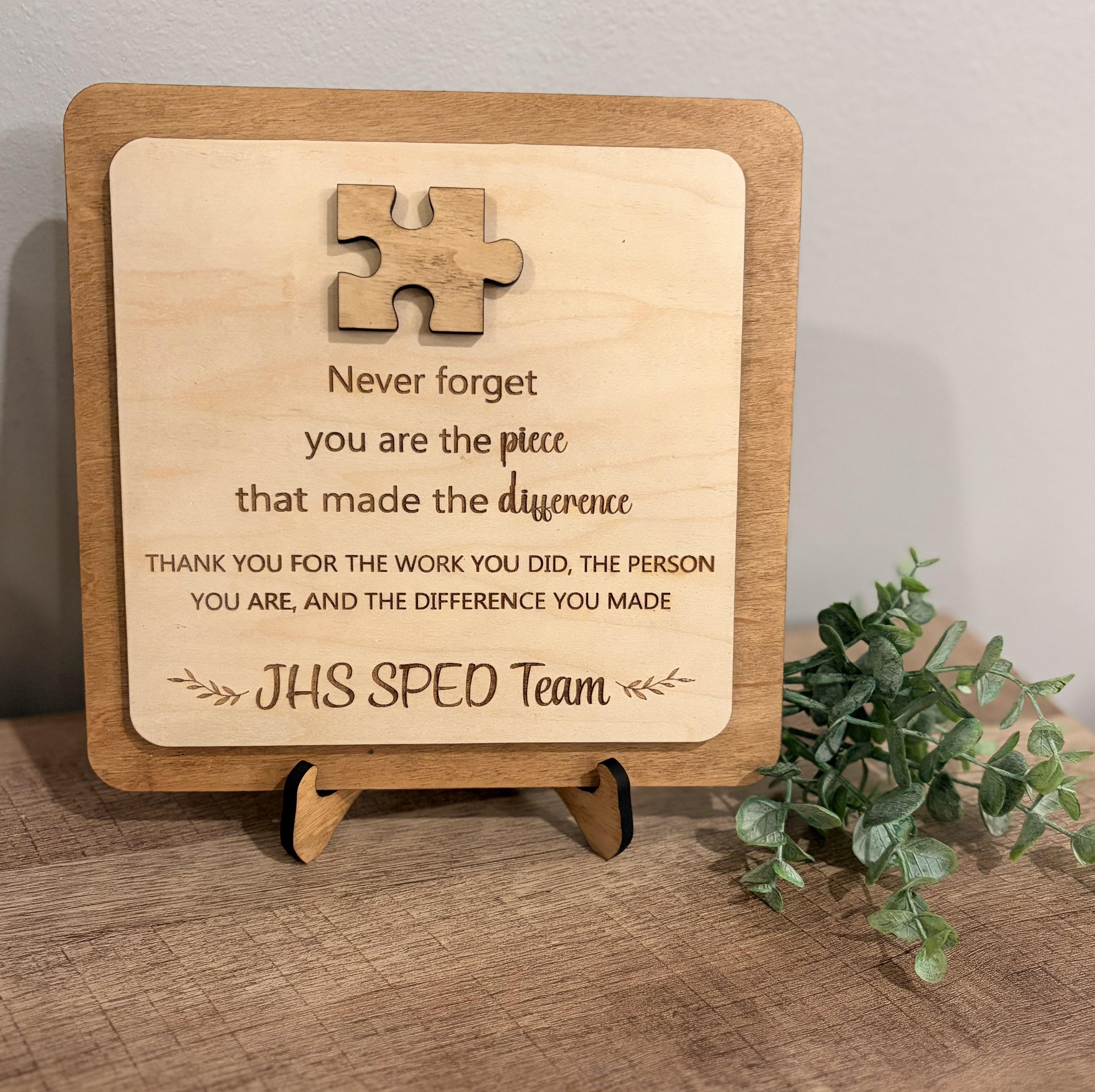 Appreciation/Retirement Plaque