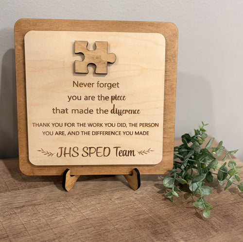 Appreciation/Retirement Plaque