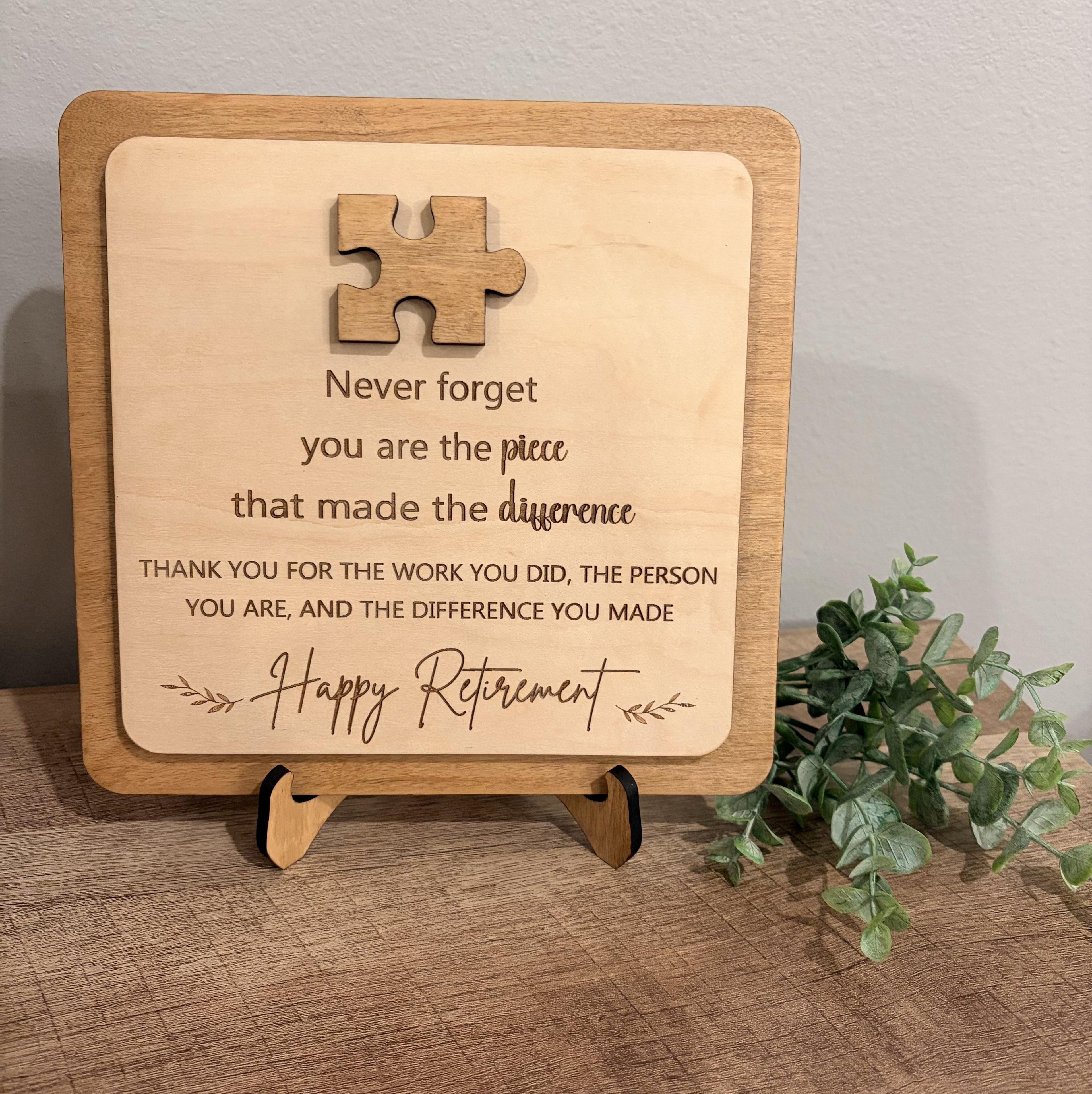 Appreciation/Retirement Plaque